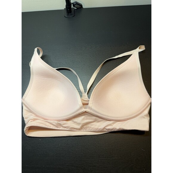 Victoria’s Secret Lightly Lined Plunge Bra 32C Pink Wireless - Picture 5 of 8